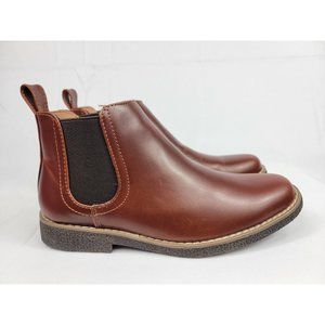 Deer Stags Zane Faux Leather Chelsea Boot Size Youth Boys 4Y Womens 5.5 Brown